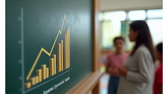 Gráfico de economia de custos em ONG educacional após auditoria
