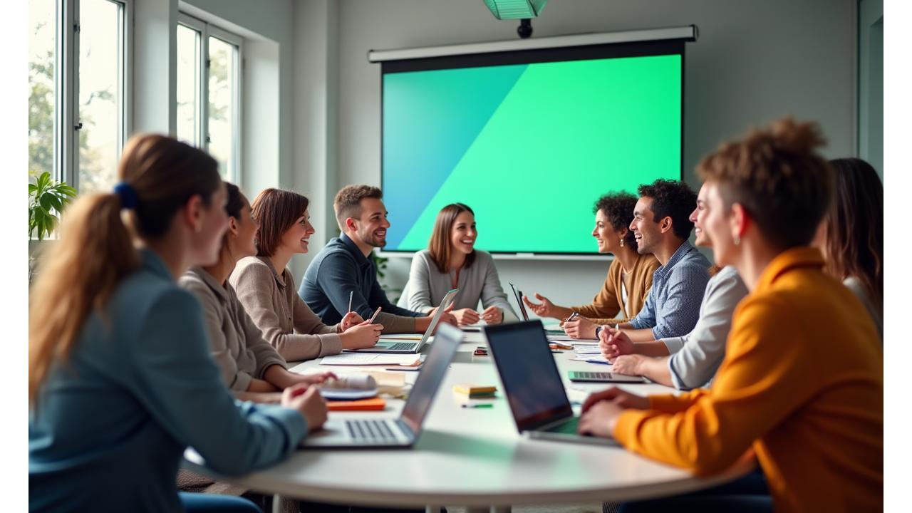 Grupo de profissionais e voluntários de ONGs participando ativamente de um workshop de capacitação da Zentori Sustentável, com anotações e discussão em mesas redondas.