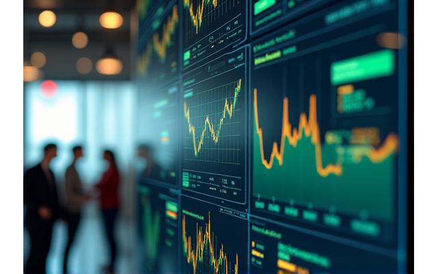 Dashboard de métricas de impacto demonstrando crescimento financeiro e social simultâneos com gráficos e dados em tempo real.