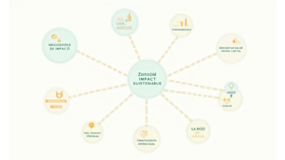 Infográfico do ecossistema de investimento de impacto no Brasil, com interconexões entre fundos de impacto, corporações, investidores anjo, bancos de desenvolvimento e organizações internacionais.